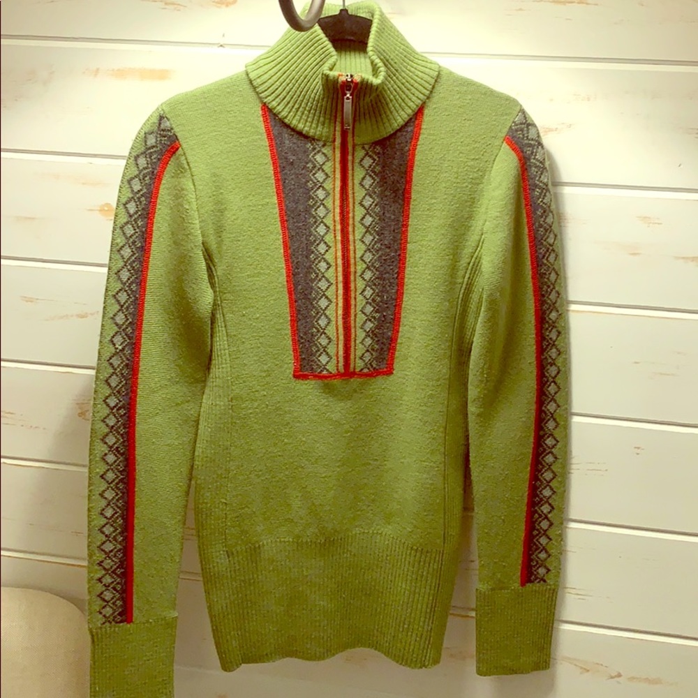 Eddie Bauer quarter zip ski sweater
